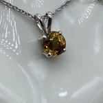 スフェーンのシンプルネックレス～ブラウン系1.2ct