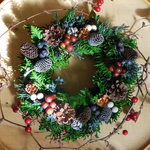 ナチュラルクリスマスリース  再販