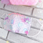 くまさんレースのキッズマスク💜