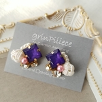 淡路玉 編みビジュー ピアス/イヤリング