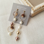 【再販】淡路玉  アシンメトリー ピアス/イヤリング