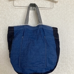 切りっぱなしデニムバッグ