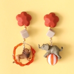 Circus レトロ な サーカス アニマル ピアス イヤリング
