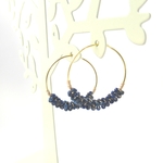 ラピスラズリのフープピアス