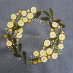 刺繍フェルト布*ミモザ【お好みアレンジ用】