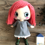 着せ替え〈単品〉レース付きワンピース　千鳥格子ෆ̈ ハッピードール　イーマリー　