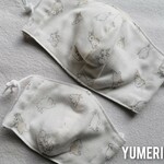 【送料無料】Wガーゼマスク:71(幼児〜低学年&大人用)  ★親子or姉妹でお揃い2点セット★