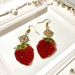 【送料無料】本物イチゴのピアス❁イヤリング