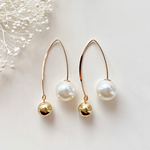 メタルボール パールキャッチ ピアス ゴールド⁂ 母の日 プレゼント ギフト お呼ばれ デート ウェディング 結婚式 入学式 お出かけ