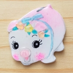 昭和レトロ　豚の貯金箱　ピンク　ブローチ　