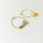 天然石の華奢ピアス☆セットアップで楽しんで♪♪♪