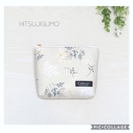 【再】小さめポーチ＊花柄ホワイト＊ミニポーチ＊サニタリーポーチ