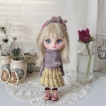 ＊ミディブライス＊毛糸のフレアースカートセット＊４点セット＊2011＊ブライスアウトフィット＊blythe outfit＊