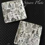 北欧柄スクエアプレート