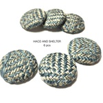 【NEW】6pcs★spring tweed cabochon・mannish（ツイードカボション)