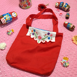 ちょこっとお出かけフラワー刺繍バッグ