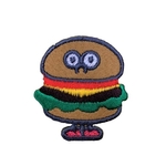 刺繡ワッペン　炭水化物【チーズバーガー】