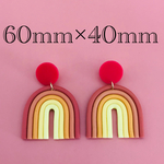 importアクリルピアス　サーモンピンク　2個1ペア