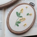 刺繍フレーム(S)＊ミモザ