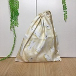 5サイズから【片ひも両ひも巾着】体操着★ ベージュ アイボリー 生成り ビションフリーゼ ふわふわ もこもこ ふわもこ犬柄 体操着袋 体育着袋 給食袋 給食着袋 女の子 男の子 小学校 幼稚園 保育園