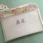 訳あり　リバティビニコ　A4大きく開く連絡袋　フォーゲットミーノッツ