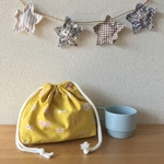 お弁当袋　ちょうちょ　黄色