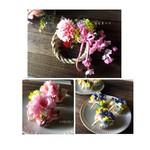 ルイルイ様専用◇ひなまつりしめ縄飾り◇ミモザとパンジーのスワッグコサージュ◇桜と菜の花のコサージュ