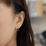 チェーンリングピアス　14kgf ゴールド