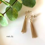 大オススメ❤️😆‼️タッセルチェーンピアス＊イヤリング