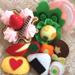 ☆フェルトおままごと☆おにぎり:タルトケーキセット