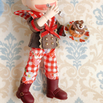 【2点セット】🍓🍒いちごチェリーチョコセーラー服🍫トップスとパンツ2点セット⭐︎オビツ11ねんどろいどどーる兼用