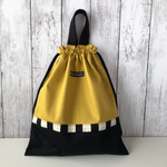 【お名前刺繍可】入園 入学 体操着袋 お着替え袋 マスタード 