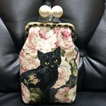 黒猫と薔薇デコレーションビーズiQOS タバコケース