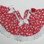 イーマリーサイズ　花模様のエプロン  赤