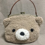 ふわもこクマさんガマ口バッグʕ•ᴥ•ʔ