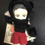 オビツ11 ケモミミ帽子&マフラー:黒色
