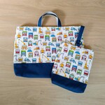 【taiyou39さま専用】ご入園2点セット / はたらくくるま！ ブルー×グレー