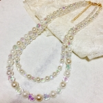 ✨再販✨パールとオーロラビーズのネックレス