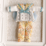  🌼【2点セット】💛🤍爽やか小花柄セーラー服🌼トップスとパンツ2点セット⭐︎オビツ11ねんどろいどどーる兼用