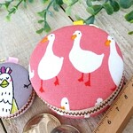 大きなマカロンポーチ＊デカロン＊鳥