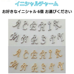 イニシャル チャーム ・6個 　〜送料込〜