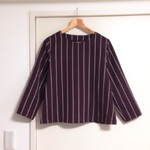 再♡sale☆渋ボルドーストライププルオーバー