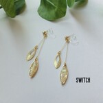 イエローシェル入りゆらゆらピアス・イヤリング