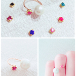 【全10色】コットンパールのフォークリング 