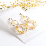 ミモザダブルサークルピアス/イヤリング