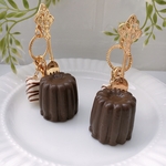 チョコカヌレとトリュフチョコのバックチャーム☆フェイクスイーツ☆カヌレ☆食品サンプル☆スイーツデコ ☆フェイクチョコ