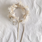 再販33￤ribbon crown￤リボンクラウン 花冠￤オーガンジーゴールド