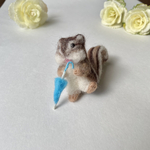 シマリス 羊毛フェルト リス 傘