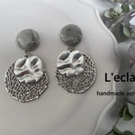 handmadeサージカルステンレスピアス※シルバータイプ