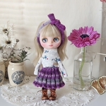 ＊ミディブライス＊毛糸のフレアースカートセット＊４点セット＊2031＊ブライスアウトフィット＊blythe outfit＊